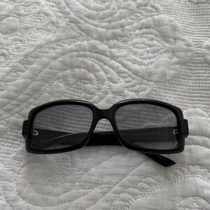 Authentic Dior Black Rectangular Sunglasses